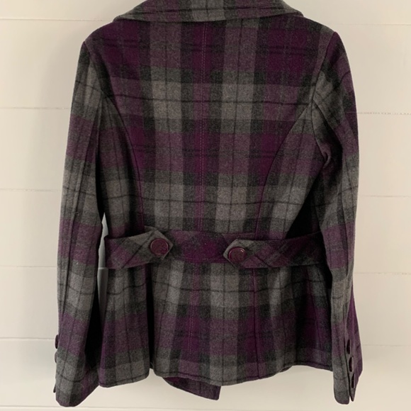 Guess plaid pea coat - Picture 4 of 5